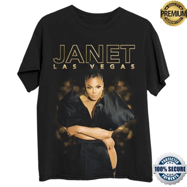Janet Jackson Official Store Black Las Vegas New T-Shirt
