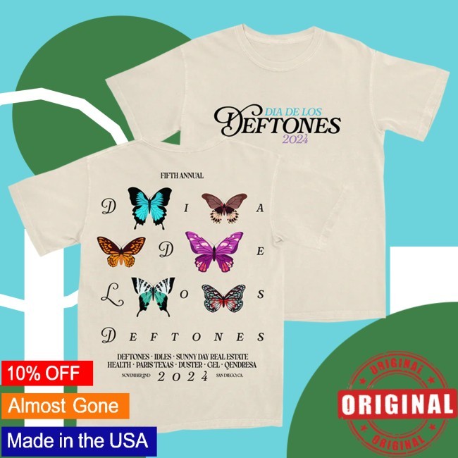Deftones DDLD '24 Butterfly Collage Event New Tee Official DDLD V Merch