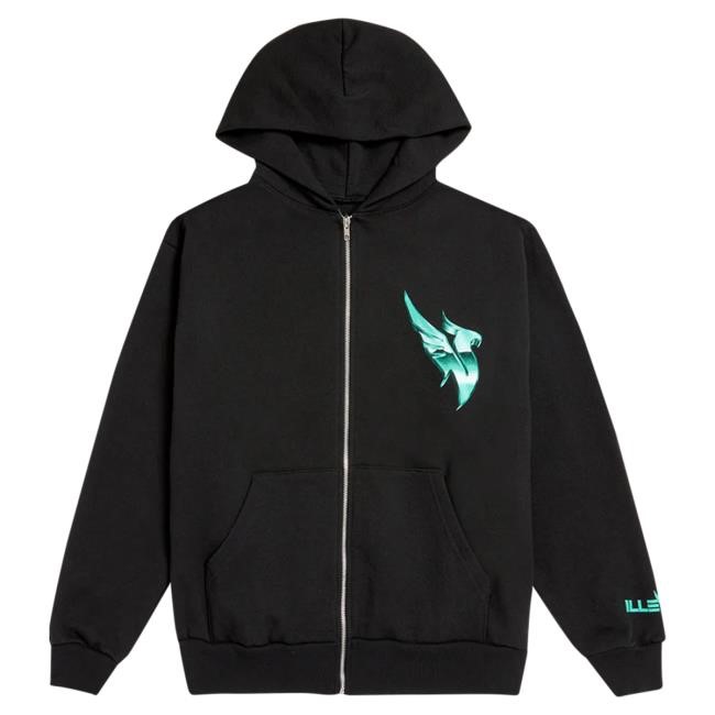 Official Illenium Merch Classic Phoenix Zip Hooded Sweatshirt