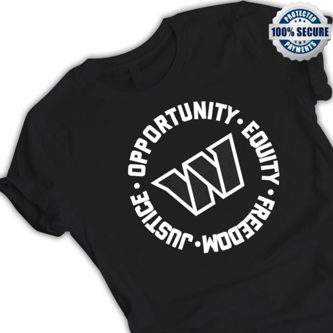 Washington Commanders Opportunity Equality Freedom Justice Tee
