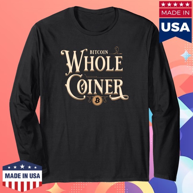 Official Bitcoin Whole Coiner Crypto Vintage Style L/S Tee - Bitcoin
