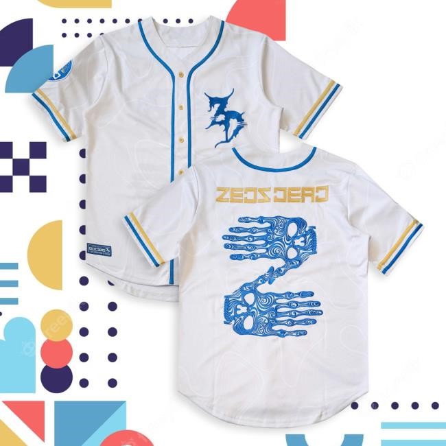 Official Zeds Dead Merch Zeds Dead - Paths Collide - Cream - Baseball Jersey Tee Zeds Dead Apparel Clothing Shop ZedsDead