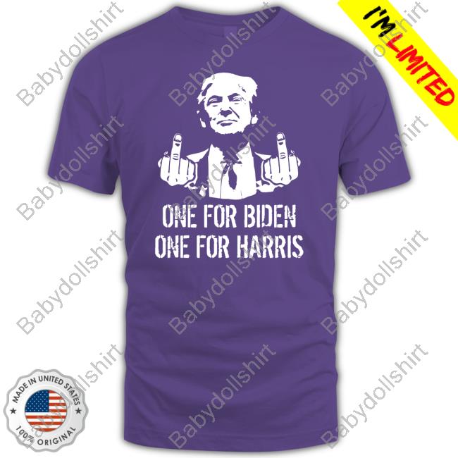 Official One For Biden One For Harris Pull Over Hoodie
