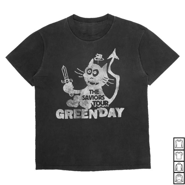 Greenday Cat and Sword Shirt
