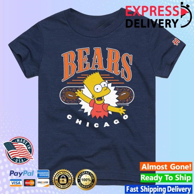 Official Chicago Bears Homage x The Simpsons Youth Tee - Navy