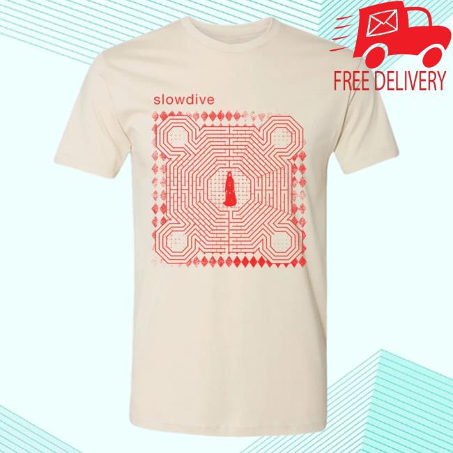 Official Slowdive Merch Natural Red Texture T-Shirt