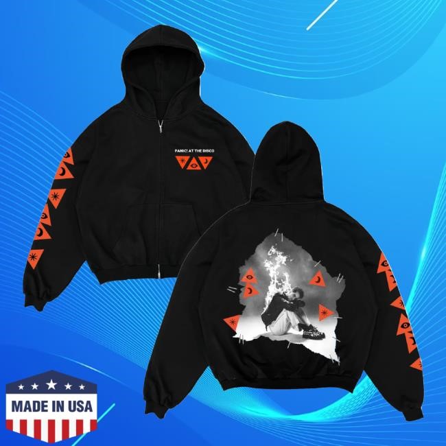 Official Panic! At The Disco Merch Store Eu/Uk Tour Admat Zip Up Panic! At The Disco