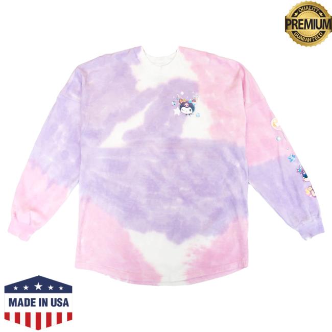 Official Sanrio Apparel Clothing Kuromi Merch Kuromi Japanla Pastel Party Tie-Dye Spirit Hoodies Sanrio Shop Store