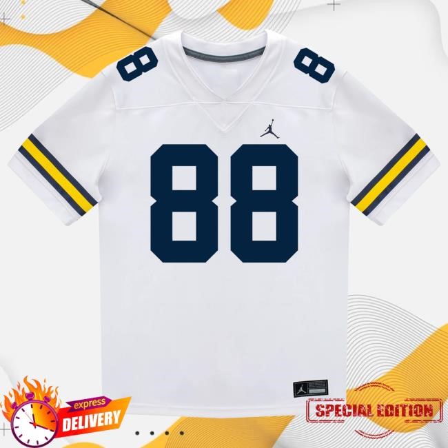 Michigan Wolverines #88 Deakon Tonielli Student Athlete White Football Jersey Tshirt The M Den Shop Official