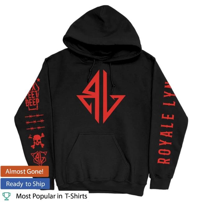Royale Lynn Six Feet Deep Hoody (Black + Red) Royale Lynn Official Merch