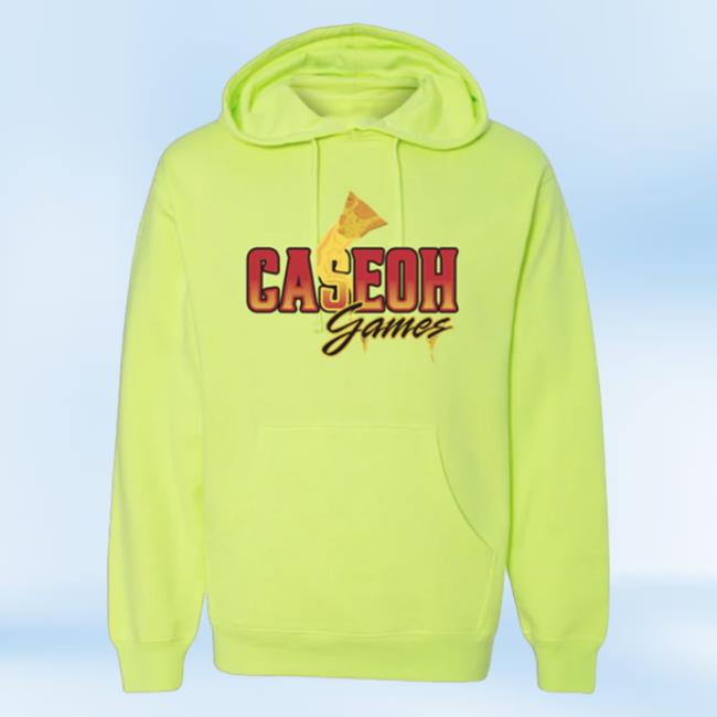 Official Caseoh Game Merch Caseoh Games Caseohgames Hooded Sweatshirt Yellow/Green