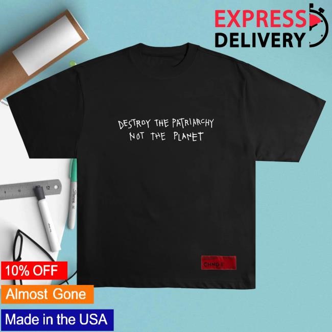 Official Chnge Clothing Store Chnge Destroy the Patriarchy Not the Planet S/S Tshirt (Black)