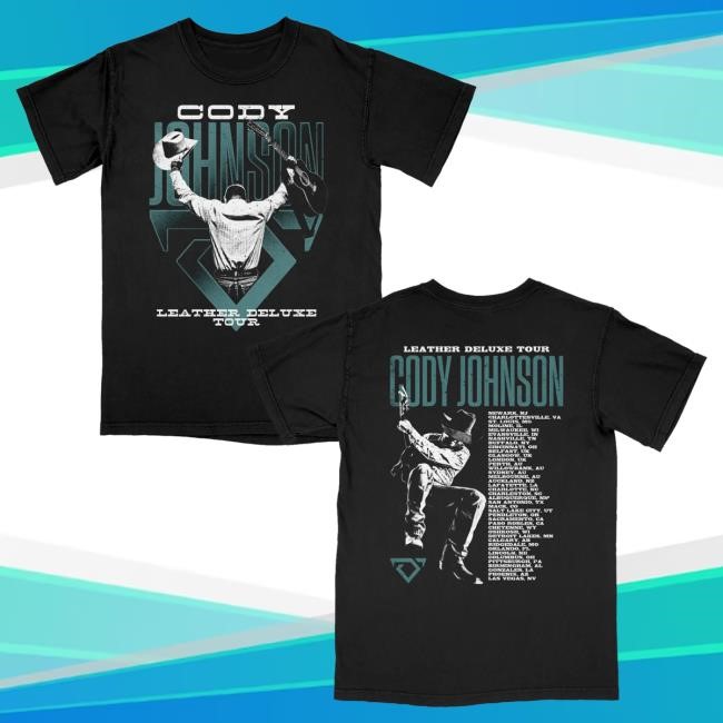 Official Official Cody Johnson Merch Store Cody Johnson Leather Deluxe Photo Tour Tshirt