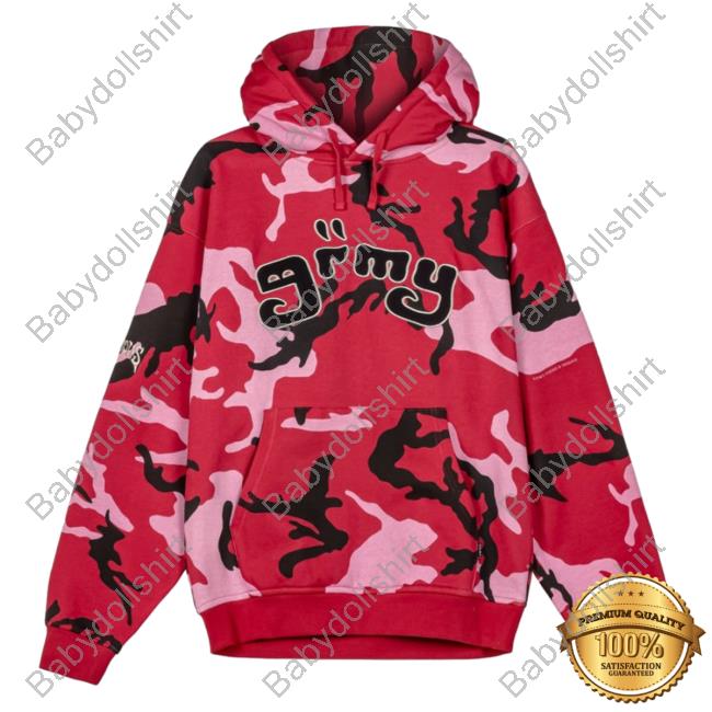 Official Grimey All Over Print Tusker Temple Vintage Hooded Sweatshirt Red