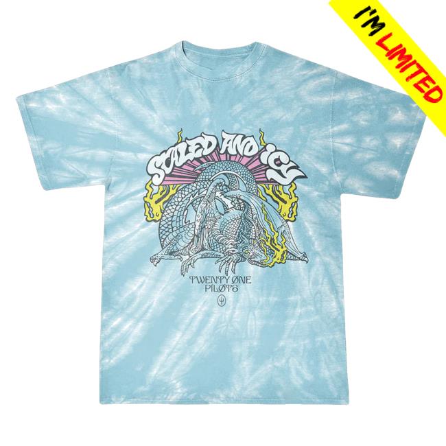 Official 21 Pilots Apparel Clothing Store Merch Tie-Dye Twenty One Pilots Surf Dragon Tie Dye Tees TwentyOnePilots 21Pilots Shop