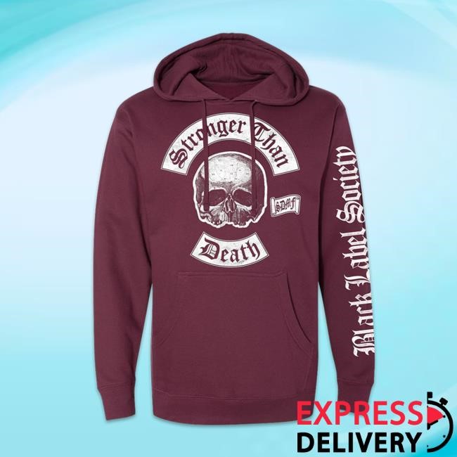 Stronger Than Death SDMF Maroon Hoodie Black Label Society Shop