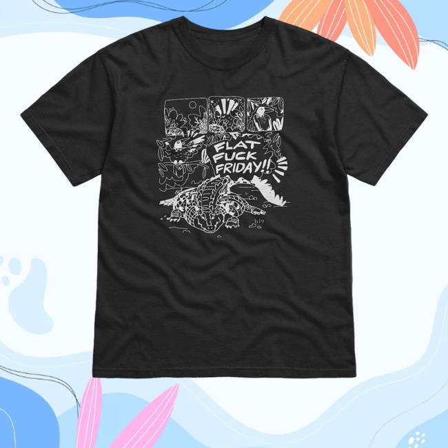 Official Gators Daily Merch Flat Fuck Friday Cartoon Shirt