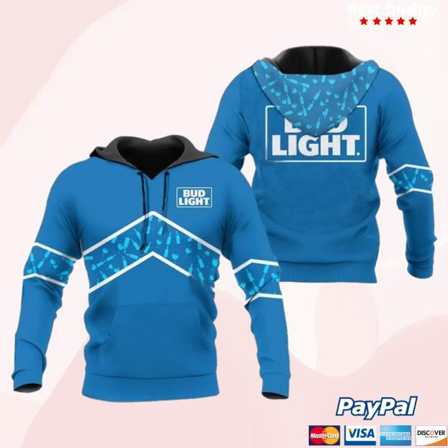 Official Bud Light Beer Blue Wine Pattern Sweatshirts