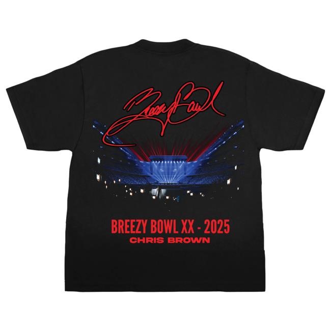 Chris Brown BREEZY BOWL XX KICKOFF Unisex garment-dyed heavyweight Tee Chris Brown Official Merch Store