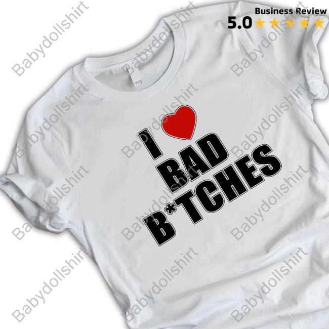 Official OriginalBaddieClub I Love Bat B*tches White Tees
