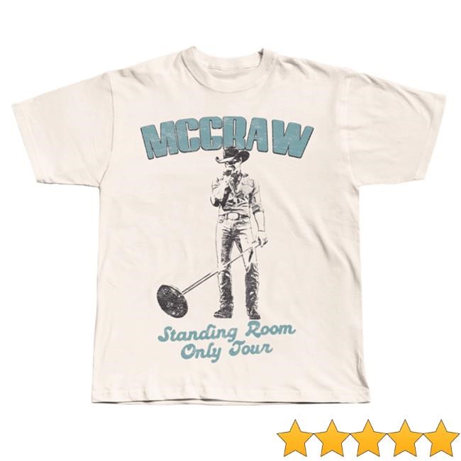 Tim McGraw Official Merch Store Vintage "Mcgraw" White Retro Shirt Tim McGraw Clothing Shop Apparel Standing Room Only Tour '24