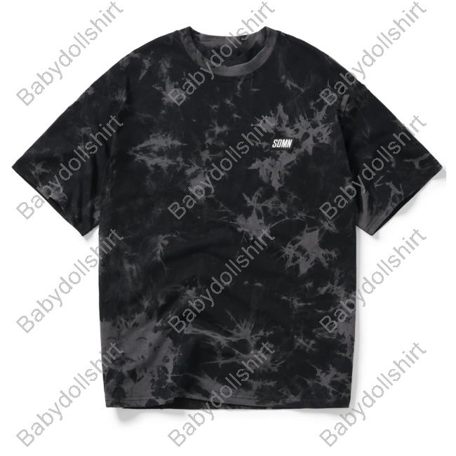 Official Sidemen Clothing Sdmn Tie Dye Black/Grey Tee Shirt Sidemenclothing