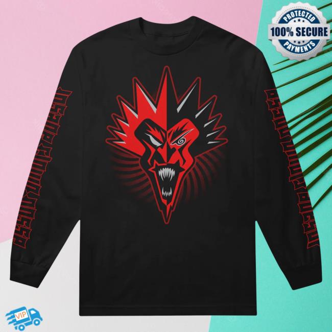 Official Icp Merch Clothing Store Insane Clown Posse Hypnotic Red Fearless Fred Black Long Sleeve New Shirt