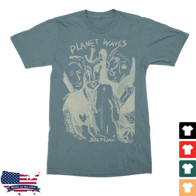 Official Bob Dylan Merch Store Bob Dylan Planet Waves Ice Blue Hot Shirt BobDylan