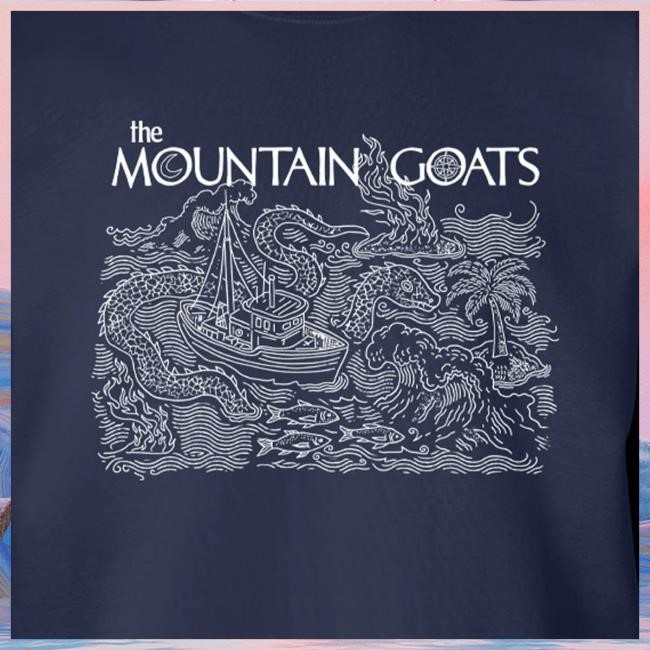 Official Hello Merch The Mountain Goats Sea Monster Navy Sweatshirt HelloMerch