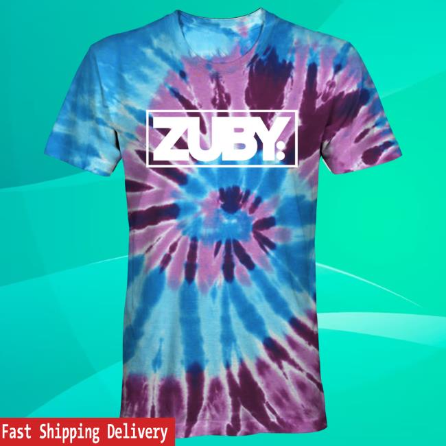 Zuby Classic Tie Dye T Shirt (Blue/Purple Swirl)