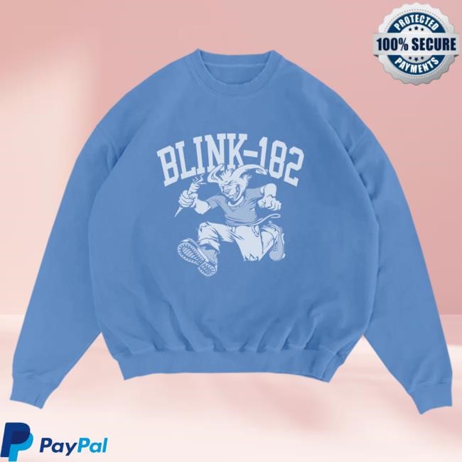 Official Blink 182 Merch Store Blink-182 Rabbit Blue Crew Neck Blink182