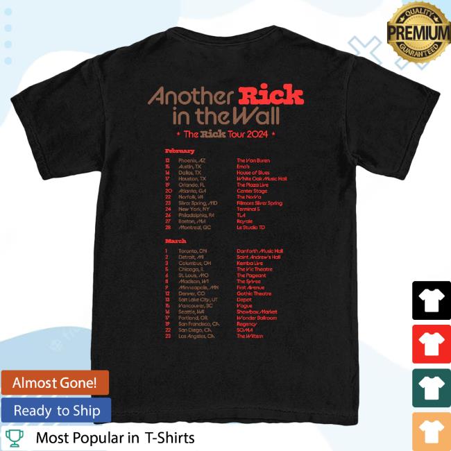 Another Rick In The Wall Tour Hot Shirt Store Ricky Montgomery Shop Merch Another Rick In The Wall Tour Tee Shirt
