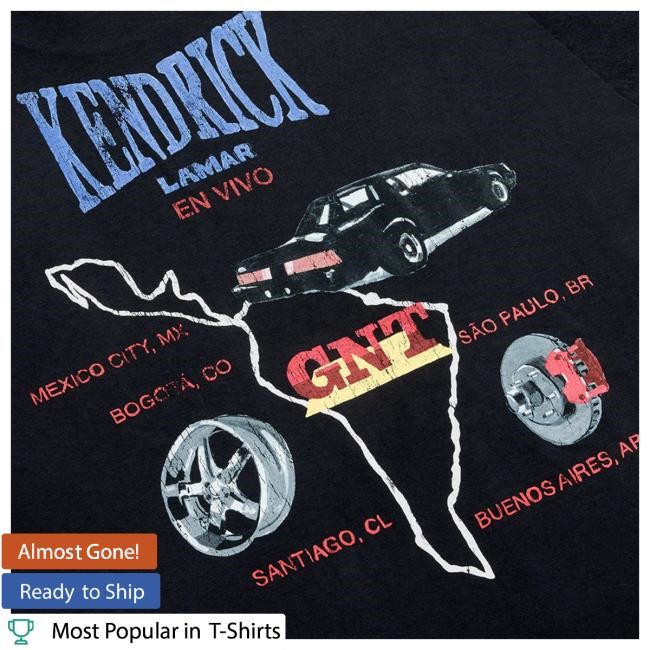 Official Grand National Tour Shop Kendrick Lamar Hey Now Pay Now LATAM Tshirt