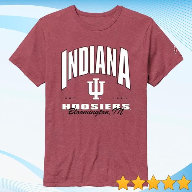 Official Shop Big Ten Store Red Indiana Hoosiers Victory Falls Number One Established Short Sleeve Fashion Top Shirt