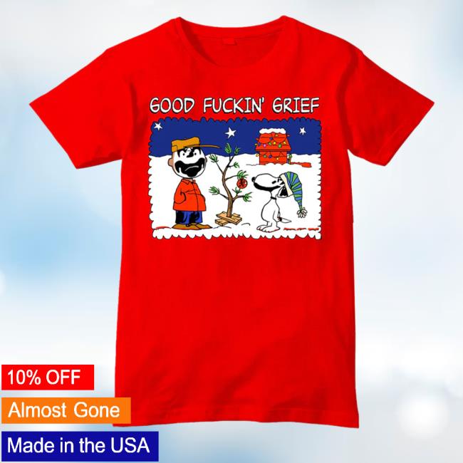 Official Icp Merch SHAGGY 2 DOPE Good Fuckin' Grief Red Long Sleeve Shirt Psychopathicmerch