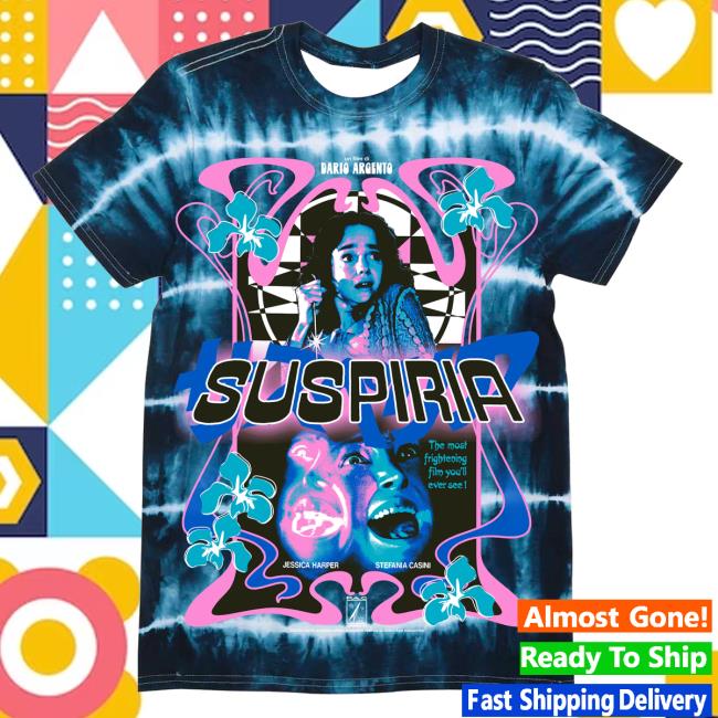 Official Studiohouse Designs Merch Store Suspiria Flowers Tiedye Top Shirt Living Dead (Blue) Studiohouse Designs Apparel Clothing Shop StudiohouseDesigns
