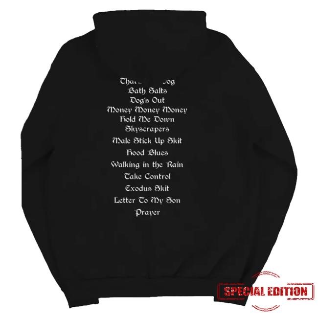 Official DMX Merch Exodus Black Hoodie Earl Simmons Official DMX Store Exodus Black Hooded Sweatshirt Earl Simmons