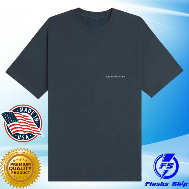 Official Maverick Carter Uninterrupted Clothing Store Shop Fundamentals Tshirt True Navy Mavcarter