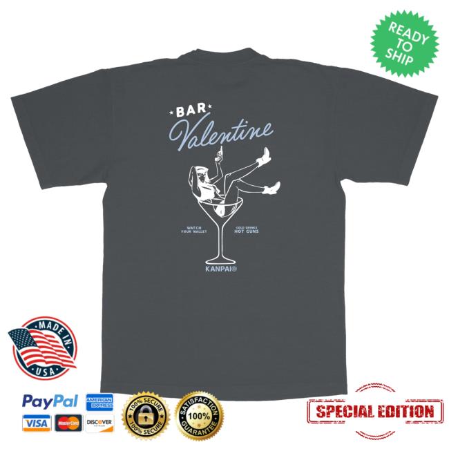 Official Kanpai Klassics Bar Valentine (Vintage Black) Attractive Shirt