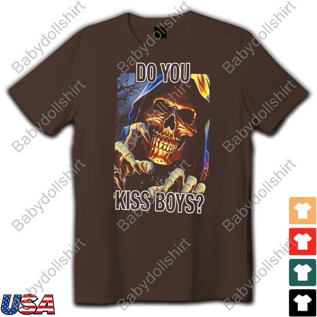 Official Hot Topic Do You Kiss Boys Rainbow Reaper New Shirt