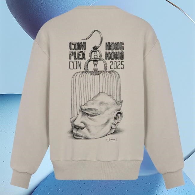 Official Complex Merch Store Shop Pas Une Marque Johnson Tsang x Pas Une Marque Trapped Thoughts Popover Sweatshirt (Beige)