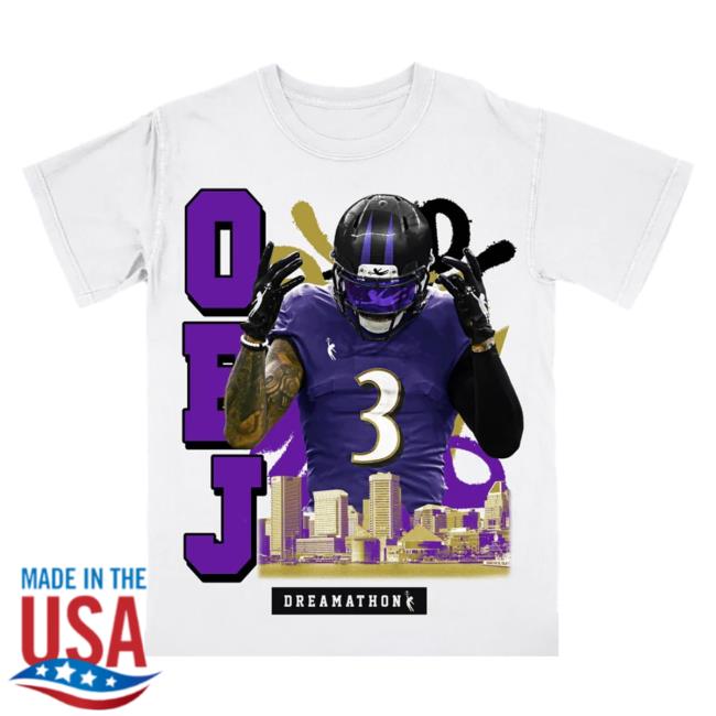 Official Dreamathon Clothing Obj Odell Beckham Jr Flock Dreams 2.0 Shirt New White