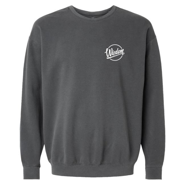 Stick Figure Embroidered Wisdom Crew neck Sweatshirt Stick Figure Merch Store Official