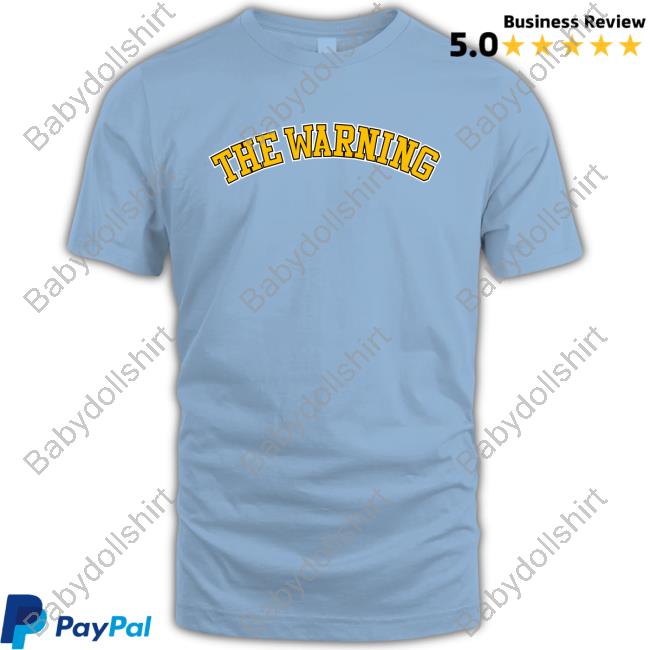 Official The Warning Merch Varsity Black Tee Shirt
