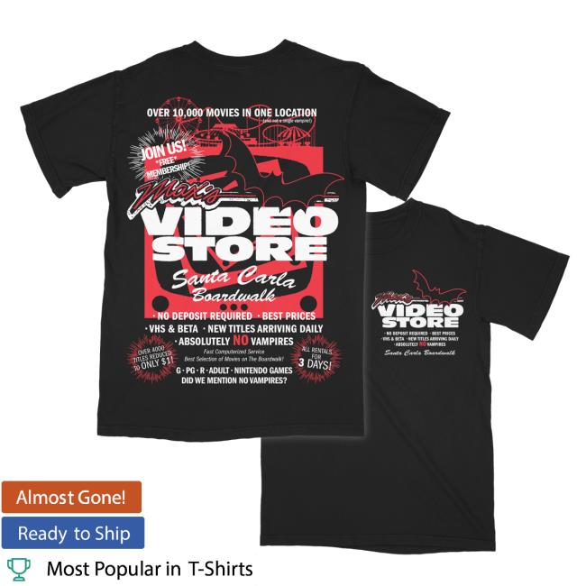 Official Studiohouse Designs Max's Video Store T-Shirts