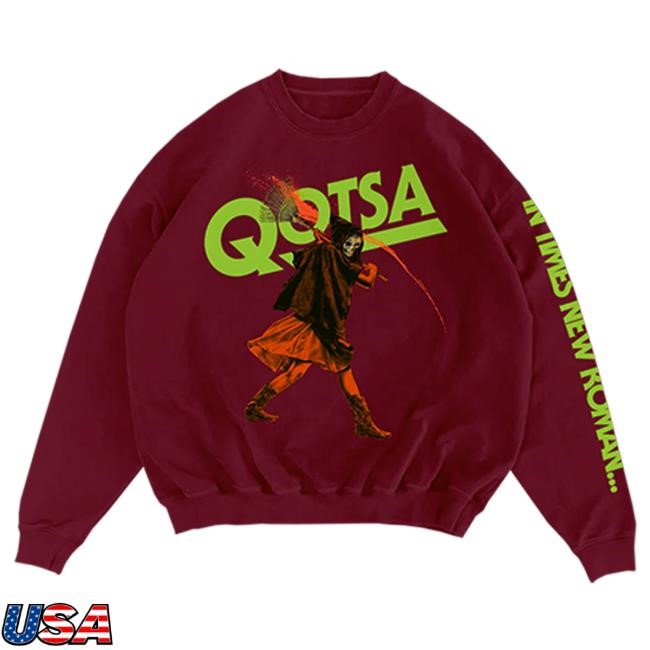 Official Queens of the Stone Age Merch Store In Times New Roman... Crewneck Sweatshirt Qotsa