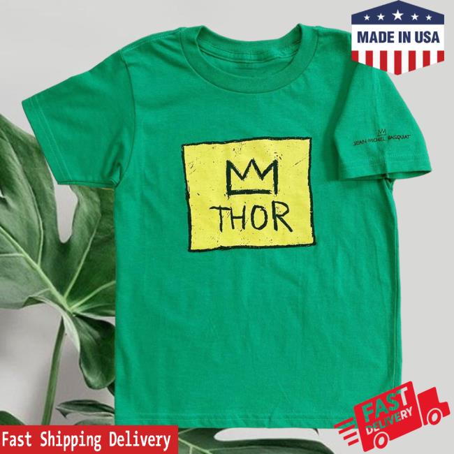 Official The Brant Foundation x Rome Pays Off Jean-Michel Basquiat Thor Hot Shirt Green BrantFoundation