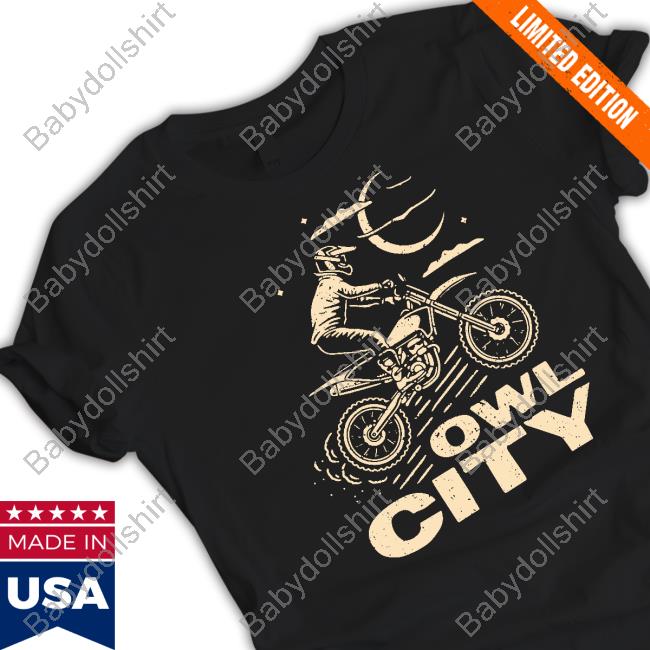 Owl City Merch Owl City Motorcycle Puff Tee