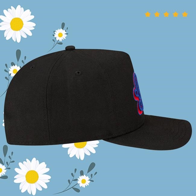 Official Born X Raised + Giants Pro Script A-Frame Snapback Hat: Black NFL 2025 Kickoff