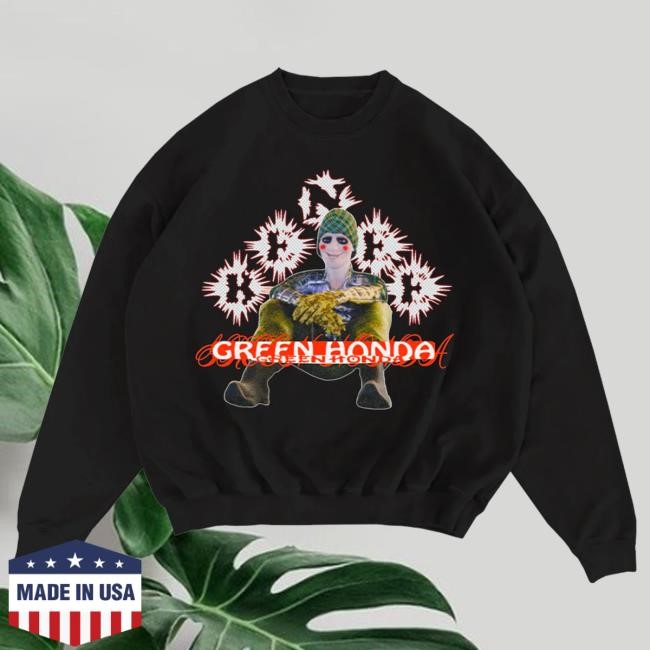 Official Benee Merch Store Shop Benee Green Honda Hooded Sweatshirt